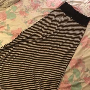 Striped maxi skirt